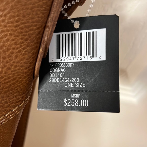 FRYE Ari Crossbody Cognac Brown Leather Handbag NWT - Picture 12 of 16